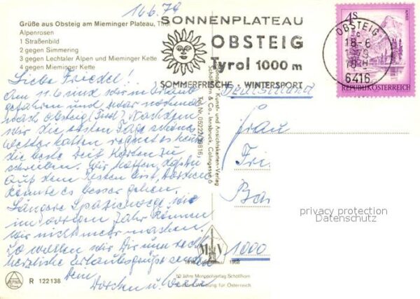 Obsteig Tirol Strassenbild Simmering Mieminger-Kette – Bild 2