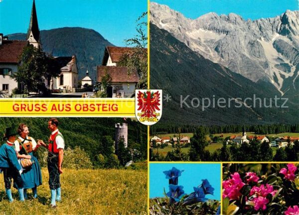 Obsteig Tirol Kirchenpartie Tracht