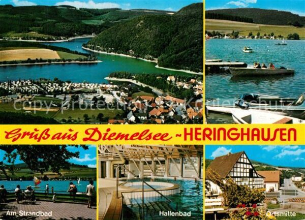 Heringhausen Sauerland Diemelsee Panorama Strandbad Hallenbad