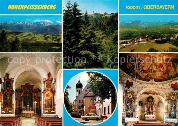 Hohenpeissenberg Panorama Fliegeraufnahme Kirche Inneres