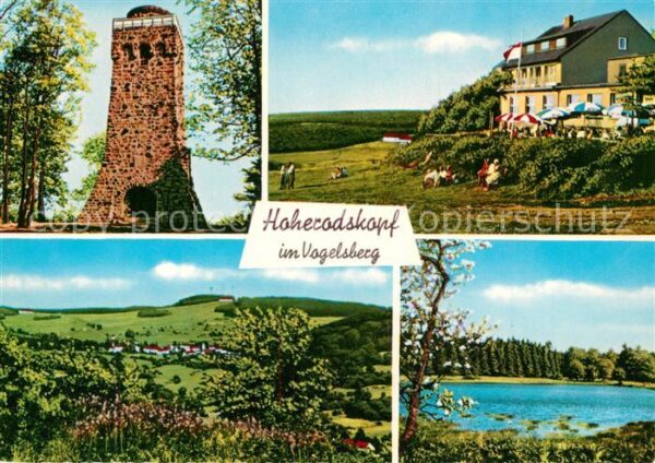 Hoherodskopf Turm Berggasthof Hoherodskopf Panorama