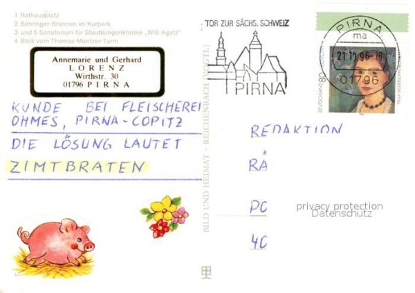 Bad Suderode Rathausplatz Behringer Brunnen Sanatori – Bild 2