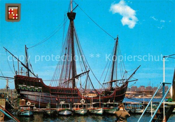 Barcelona Cataluna Port Caravel la Santa Maria
