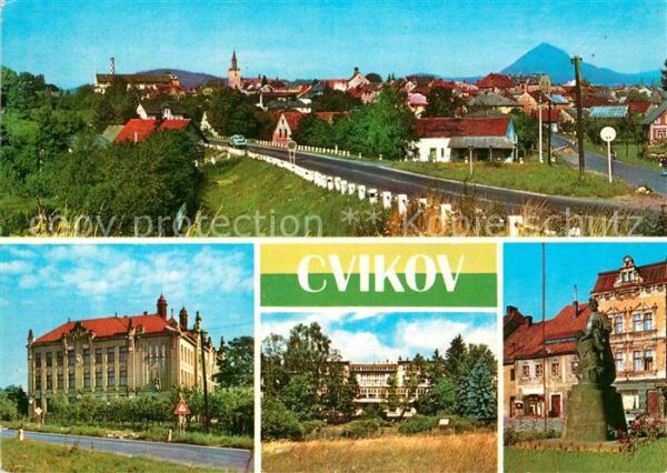 Cvikov Panorama Schloss Park Statue