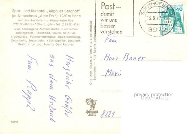 Sonthofen Oberallgaeu Sport und Kurhotel Allgäuer Berghof mit – Bild 2