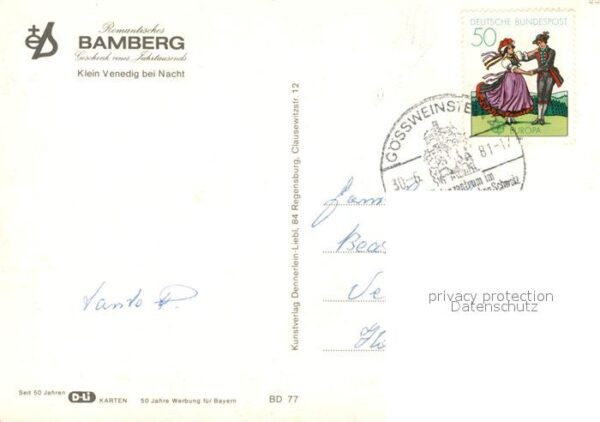Bamberg Klein Venedig bei Nacht – Bild 2