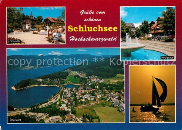 Schluchsee Ortsmitte Kirchplatz Fliegeraufnahme Se