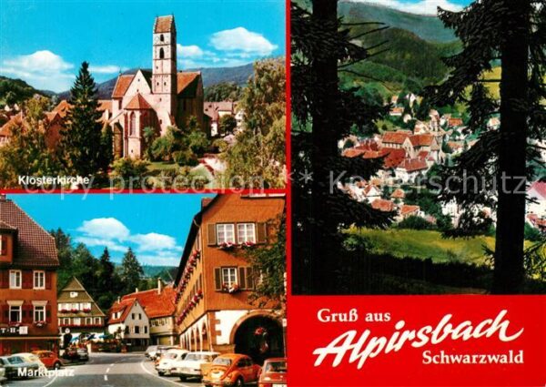 Alpirsbach Klosterkirche Marktplatz Teilansicht