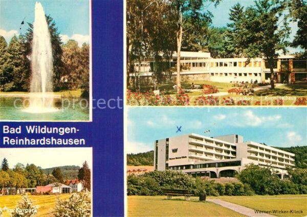 Bad Wildungen Kurpark Fontäne Hallenbad Kurmittelhaus
