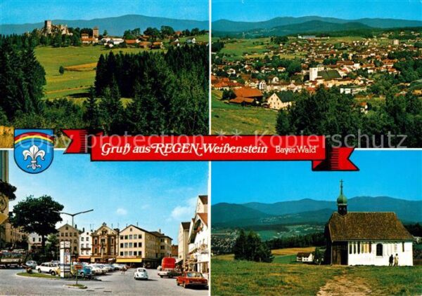 Weissenstein Regen Teilansicht Panorama Stadtplatz Kapelle