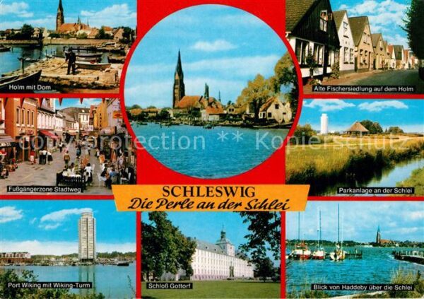 Schleswig Schlei Holm mit Dom Fussgängerzone Port Wiking