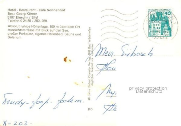 Einruhr Hotel Restaurant Sonnenhof – Bild 2