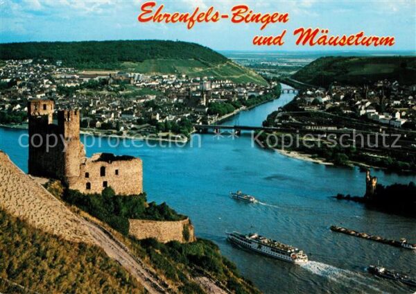 Bingen Rhein Mäuseturm und Ehrenfels