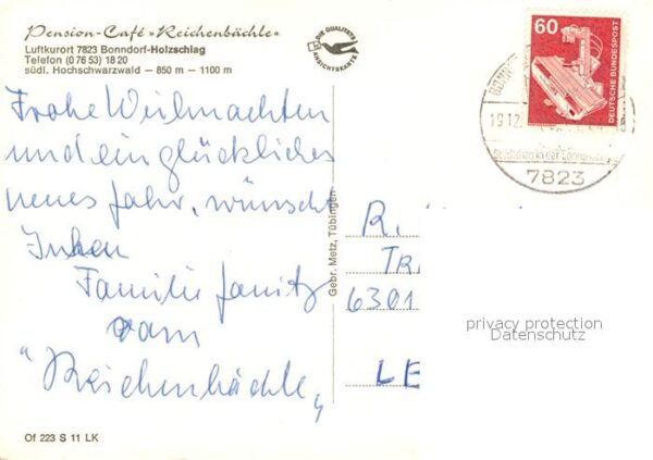 Holzschlag Bonndorf Pension Cafe Reichenbächle – Bild 2