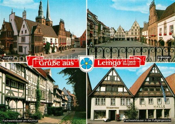Lemgo Rathaus Marktplatz Fachwerkhäuser am Ki