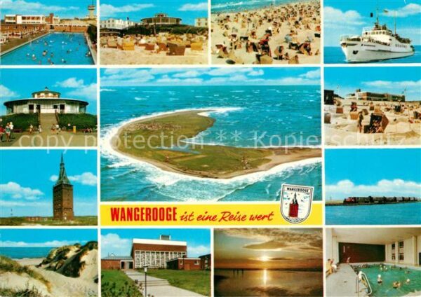 Wangerooge Nordseebad Schwimmbad Strand Fähre Leuchtturm Düne