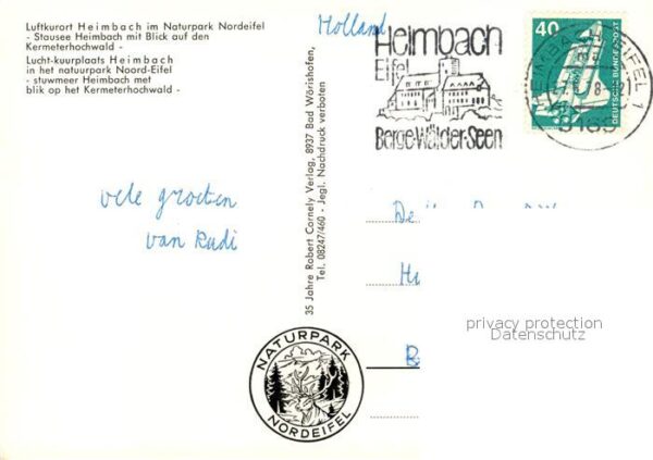 Heimbach Eifel Stausee mit Kermeterhochwald – Bild 2