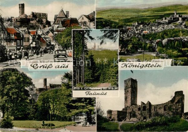 Koenigstein Taunus Hauptstraße Stadtgarten Burg Ruine Groß