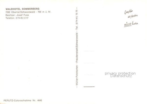 Obertal Baiersbronn Waldhotel Sommerberg – Bild 2