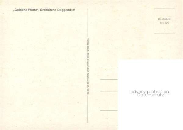 Deggendorf Donau Goldene Pforte Grabkirche – Bild 2