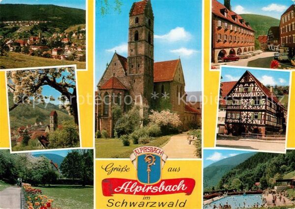 Alpirsbach Panorama Kirche Freibad Park Stadtansic