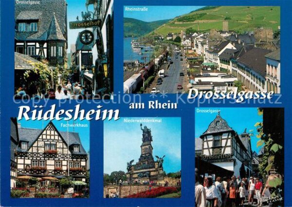Ruedesheim Rhein Drosselgasse Niederwalddenkmal Fachwerk