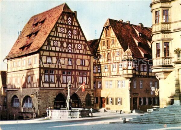Rothenburg Tauber Fachwerkhäuser Sankt Georgsb runnen