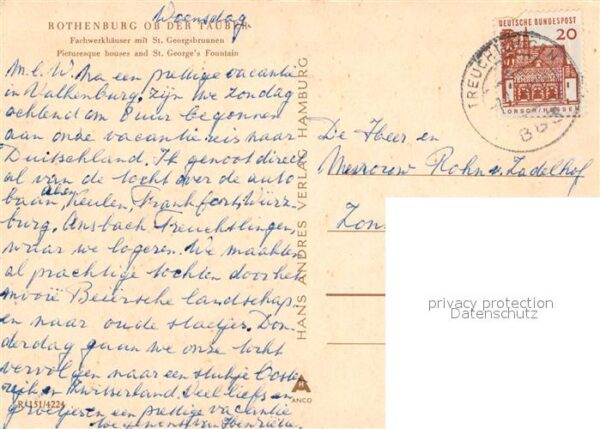 Rothenburg Tauber Fachwerkhäuser Sankt Georgsb runnen – Bild 2