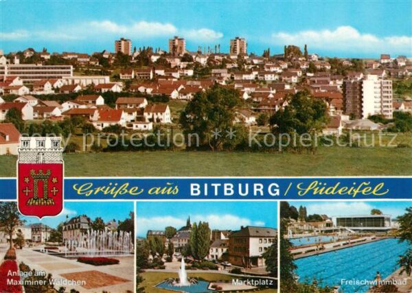 Bitburg Maximinr Wäldchen Marktplatz Freibad St