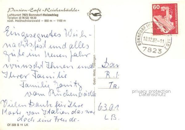 Holzschlag Bonndorf Pension Cafe Reichenbächle Winter – Bild 2