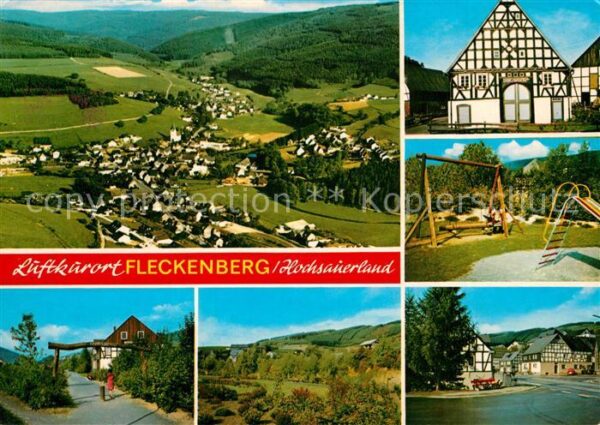 Fleckenberg Panorama Fachwerkhäuser Spielplatz