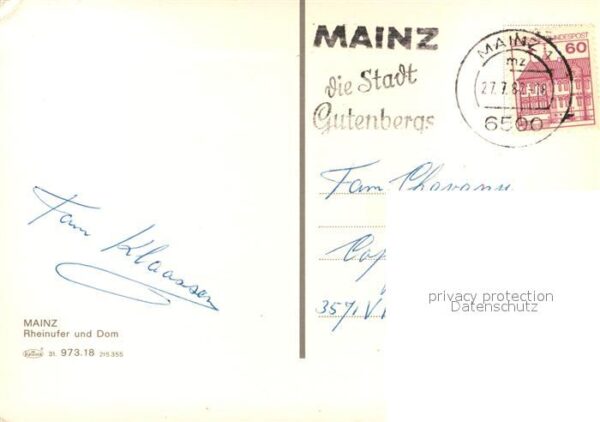 Mainz Rhein Rheinufer Dom – Bild 2