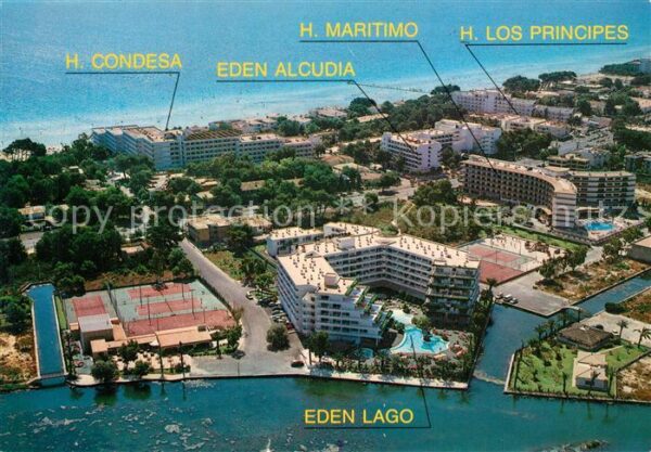 Bahia de Alcudia Fliegeraufnahme Hotelanlage