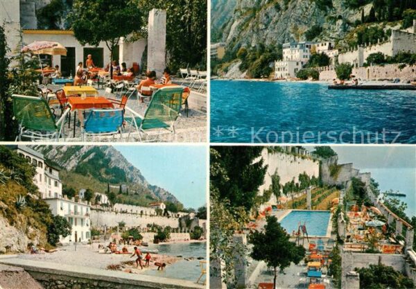 Limone sul Garda Albergo Italia Schwimmbad Strand