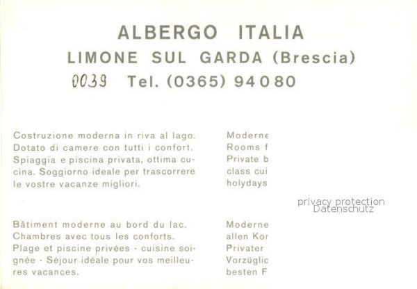 Limone sul Garda Albergo Italia Schwimmbad Strand – Bild 2