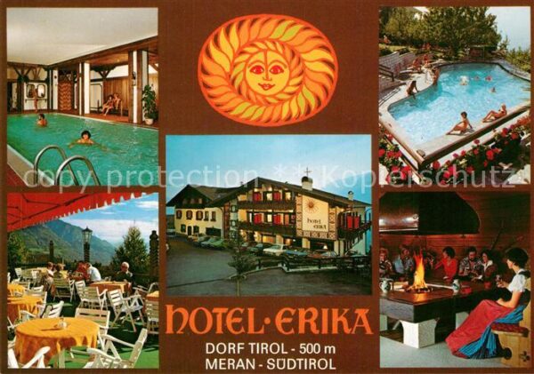 Dorf Tirol Hotel Erika Schwimmbad Terrasse