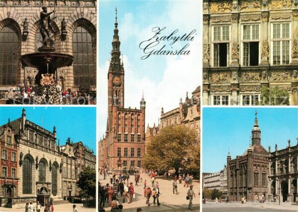 Gdansk Neptunbrunnen Rathaus