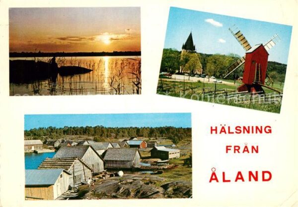 Aland Suomi Windmühle Sonnenuntergang