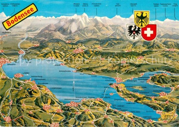 Bodensee Region Panoramakarte