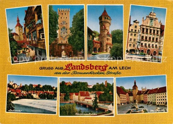 Landsberg Lech Hexenviertel Bayertor Mutterturm Rathau