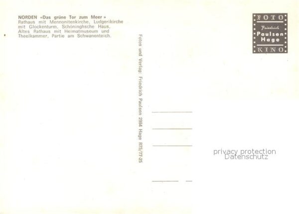Norden Norddeich Ostfriesland Rathaus Mennonitenkirche Ludgerikirche – Bild 2