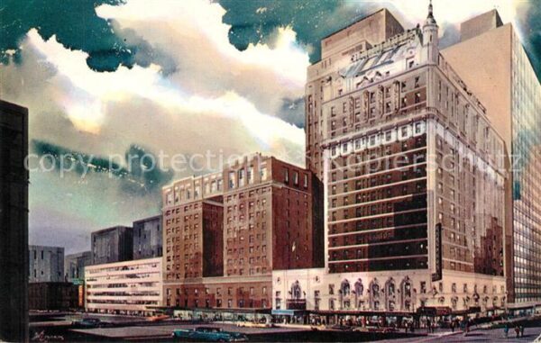 Dallas Texas Hotel Adolphus Illustration
