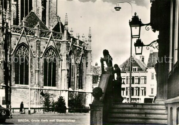 Breda Noord-Brabant Grote Kerk met Stadhuistrap