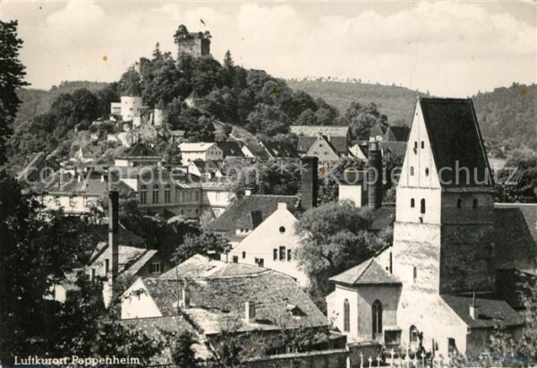 Pappenheim Mittelfranken Stadtansicht mit Kirche und Burg Luftku