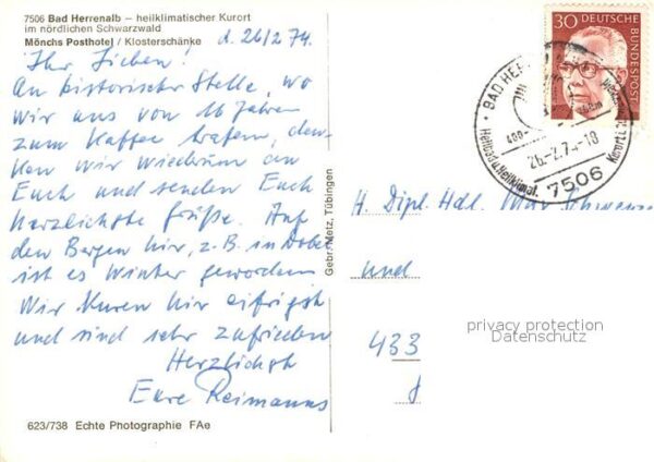 Bad Herrenalb Mönchs Posthotel Klosterschänke Türschi – Bild 2