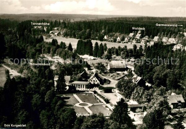 Villingen-Schwenningen Kurgebiet Fliegeraufnahme
