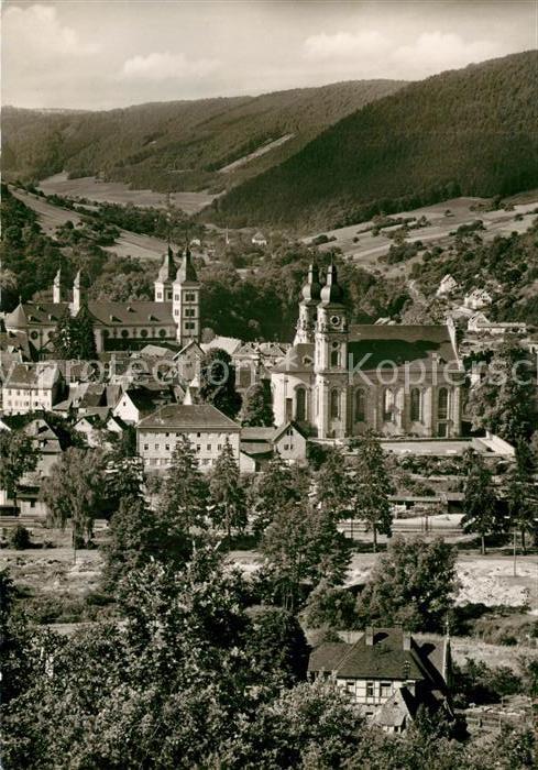 Amorbach Miltenberg Ortsansicht mit Kirchen