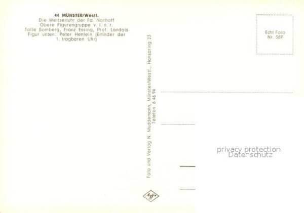 Muenster Westfalen Weltzeituhr – Bild 2
