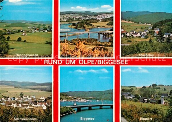 Olpe Biggesee und Umgebung Landschaftspanorama Stause