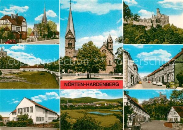 Noerten-Hardenberg Ortsmotive mit Kirche Strassenpartie Bu